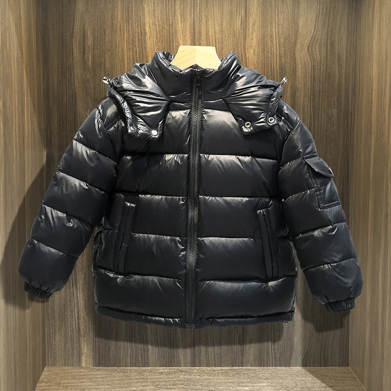 2024 Children's and Large Fashion Lightweight Down Jacket Autumn Winter New Item Boys Girls and Babies Hooded Jacket