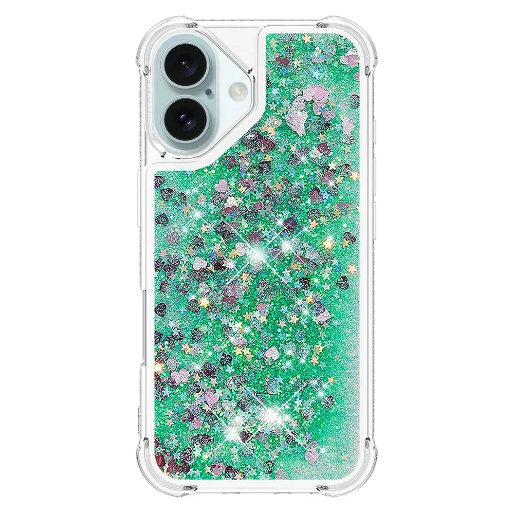 Luxury Bling Glitter Dynamic Quicksand Phone Case with Bumper Back Cover