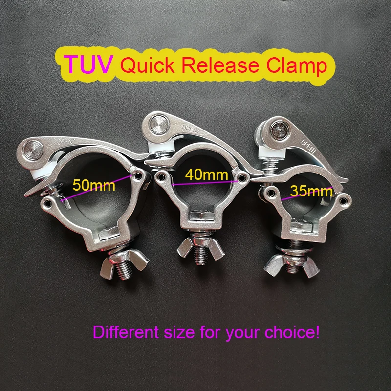 

5PCS 50mm 40mm 35mm Quick Release Stage Truss Clamp 100KG Load Pipe Quick Lock Lighting Clamp For F24/F34 Truss Tube Accessories