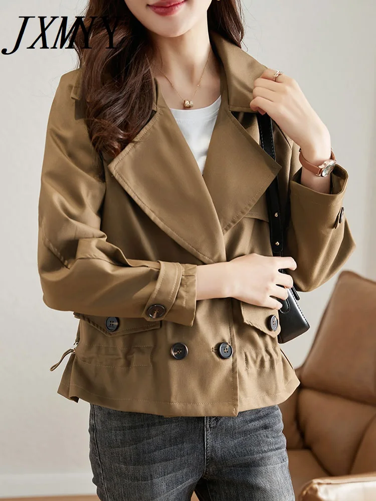 

2023 New Spring Autumn Women Jacket Long Sleeve Casual Windbreaker Loose Pocket Outerwear Lightweight Basic Coat Overcoat