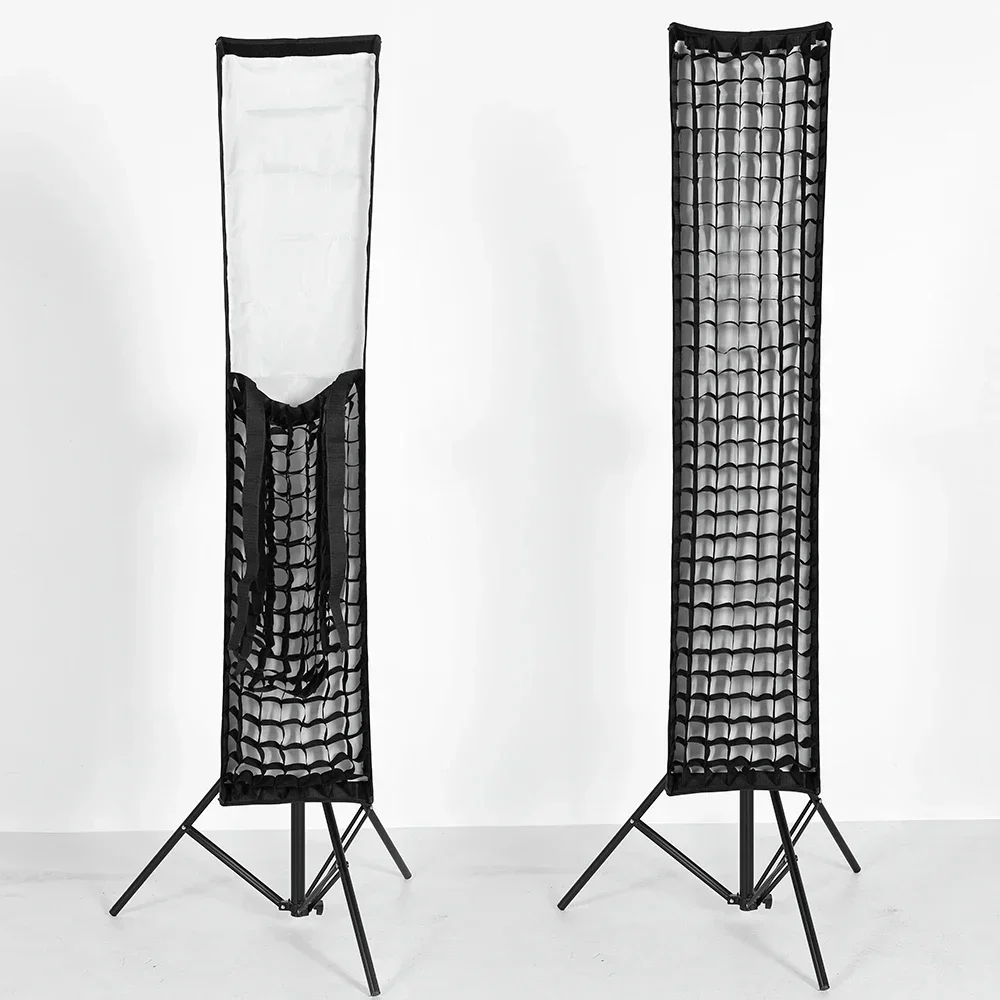 Photography Softbox Bowens Mount Softbox Portable Softbox 22x90cm 9"x 35" 30x120cm 12"x47" 35x160cm 14"x63" Rectangle Strip Softbox Honeycomb Grid (Does not include softbox)