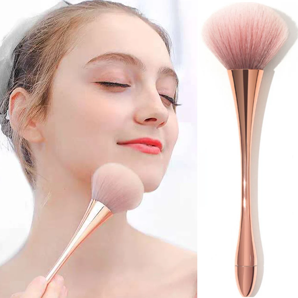 Loose Powder Brush Blush Brush Fluffy Hair Makeup Tool Beauty Long Handle Brushes Nail Dust Cleaning Nail Cosmetics makeup brush set makeup brush
