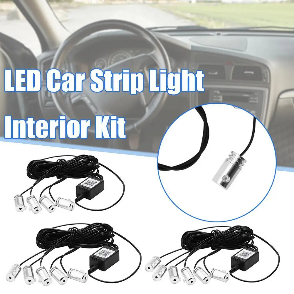 

LED Car Light With Interior Kit Fiber Optic Ambient Light APP Control DIY Fiber Optic Easy Installation With Car Interior Parts