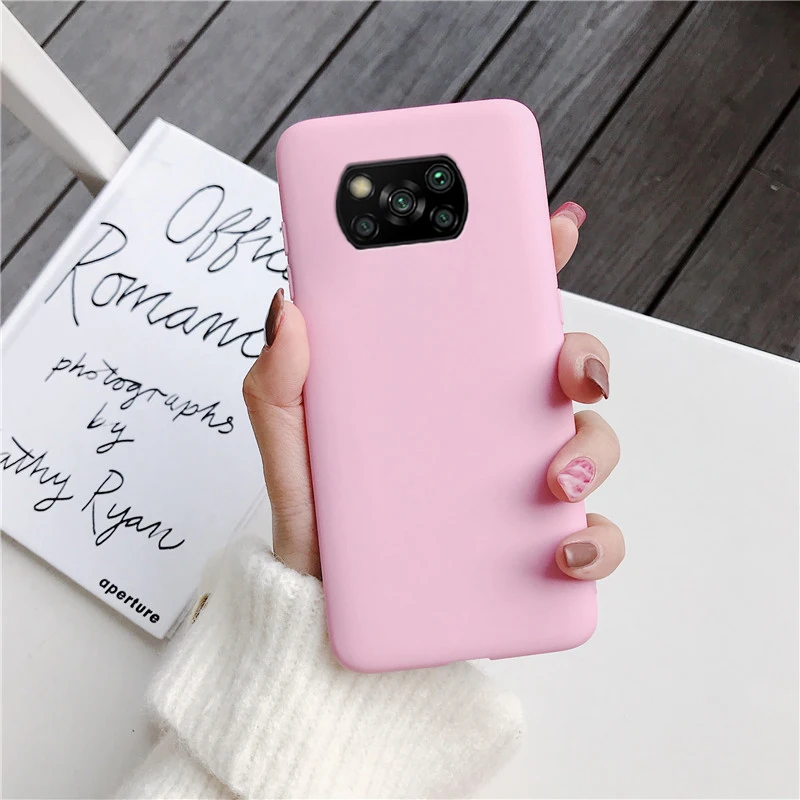 samsung flip cover Candy Color Frosted Silicone Phone Case For Xiaomi Poco X3 Nfc F2 F3 Pro M3 Pocophone F1 global Matte Soft Tpu Back Cover Cases arm pouch for phone Cases & Covers