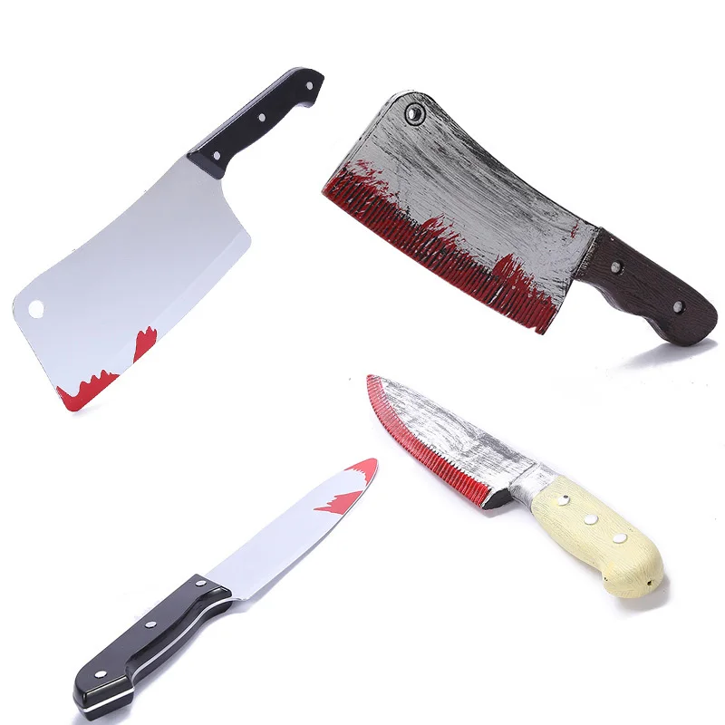 HalloweenDecorPropsFakedSimulationBloodySharpKnifeHorror