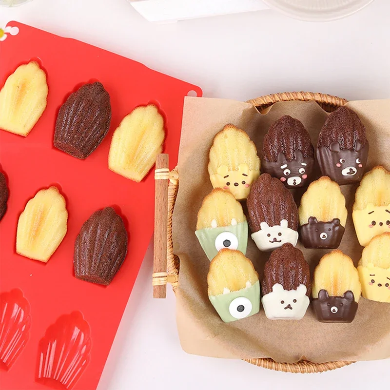 

9 Cavities Madeleine Silicone Cake Mold Shell Biscuit Cake Handmade Soap Mold Tray Non Stick Silicone Bakeware Mould