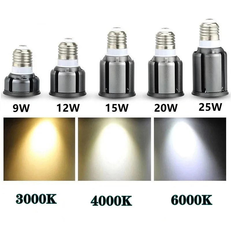 Super Bright Dimmable GU10 E14 E27 COB 9W 12W 15W 20W 25W LED Bulbs Lamp 220V LED Spotlights Warm White/Cold White Lighting