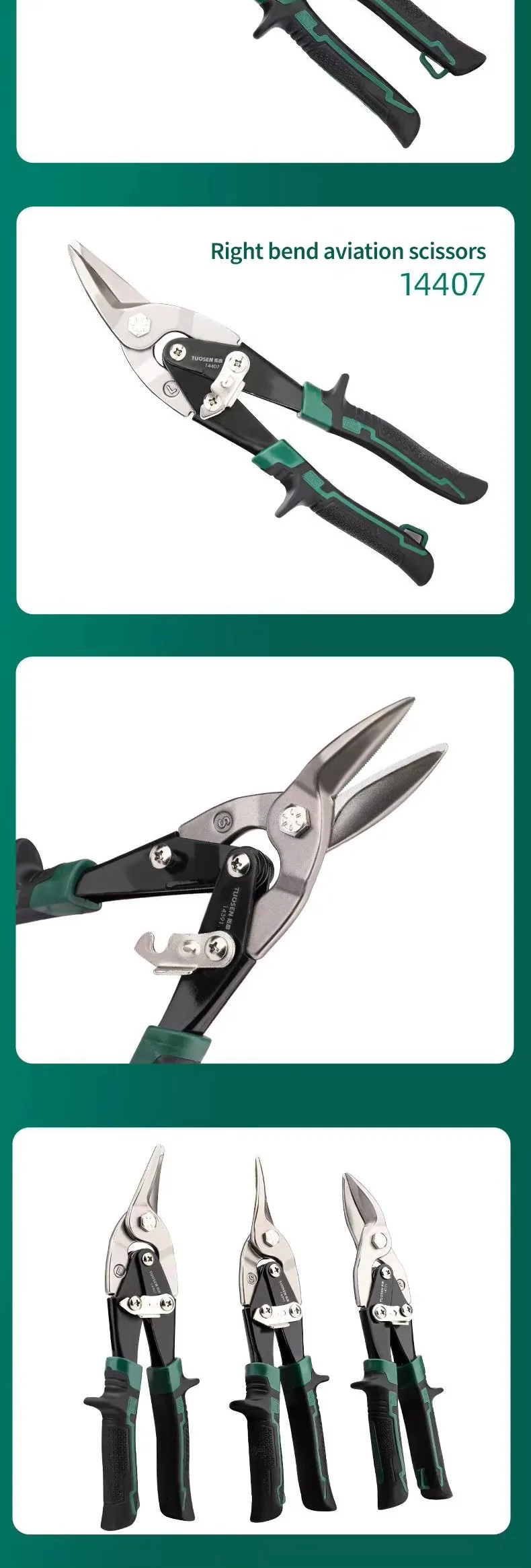 10 Inch Aviation Tin Snips, Industrial Snips, Universal Snips,Metal Cutter Shears for Cutting Sheet Metal