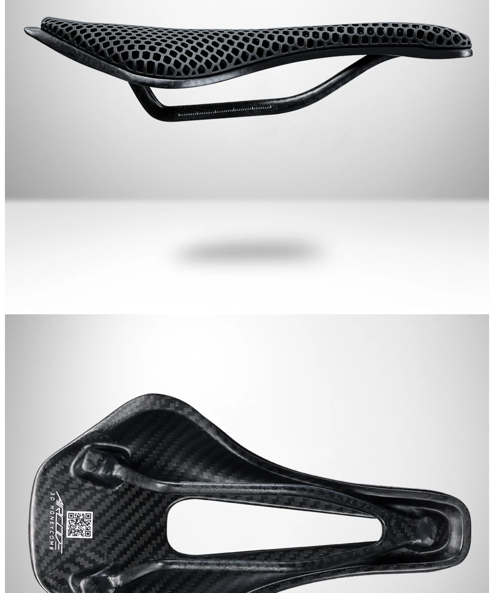 RYET 3D-gedruckter Fahrradsattel, ultraleichte Kohlefaser, hohl, bequem, atmungsaktiv, MTB, Kies, Rennrad, Radfahren, Sitzteile – Detail 20