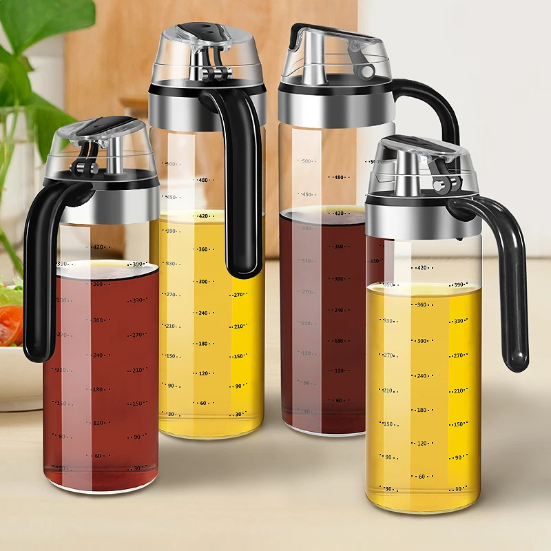 Seasoning Bottle Dispenser Glass Storage Bottles For Spice Oil Spray Vinegar Creative Kitchen Tools