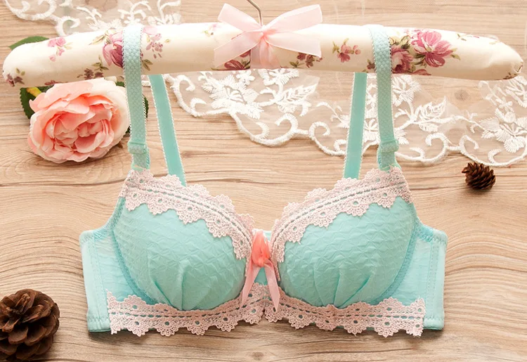 Vintage Girls Bra Set Sexy Thin Bras Pantys Women Seamless Brassiere Low Wasit Fiess Underwear Set Adjustable Plaid_voghion.com
