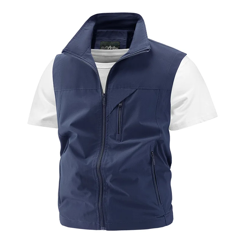 Vests Hunting MAN Work Vintage VEST Fishing Clothing Multi-pocket Waterproof For Men Sleeveless Jacket Tactical Mens Windbreaker