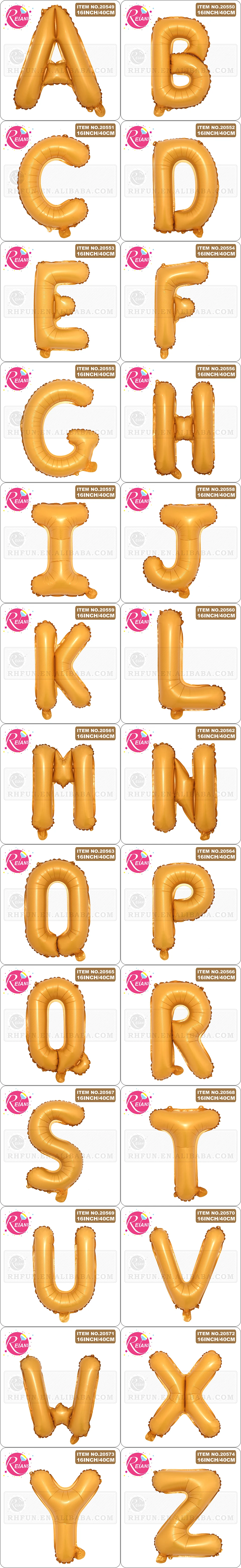 Description Picture 5 of item16 inch Orange Letter Number Alphabet Foil Balloons Birthday Party Wedding Decoration event & party supplies birthday balloons