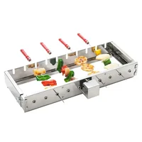 Commercial Stainless Steel Full-automatic Barbecue Machine Automatic Rotating Barbecue Grill Width Adjustable 1