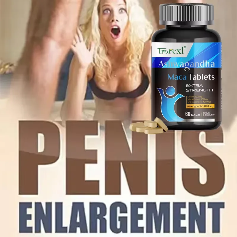 Male Enhancing Supplement Ashwagandha Maca Tablets Energy and Endurance Support Booster for Men