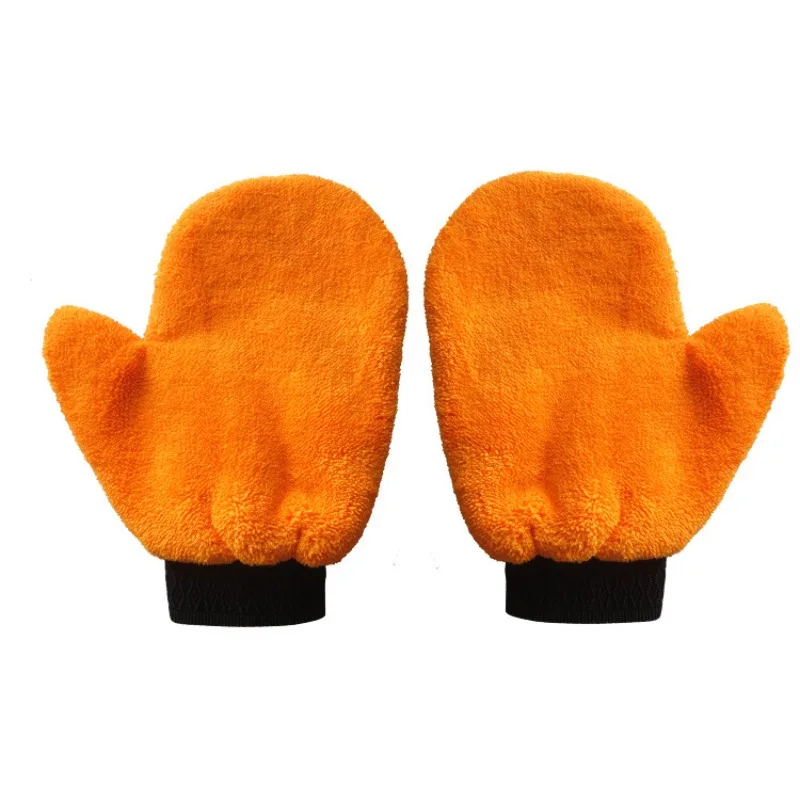 Car Cleaning Gloves Microfiber Bearpaw Coral Velvet