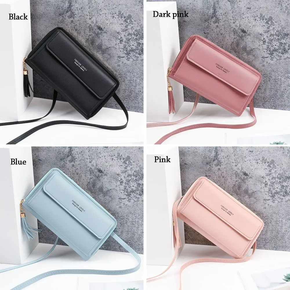 Frauen Mode Schulter gurt Tasche Quaste Handtaschen lange Brieftasche Handy tasche Multifunktions-Umhängetasche kleiner Karten halter – Detail 3