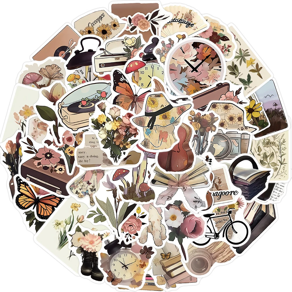 

10/30/50 шт милый мультфильм ретро наклейки Vsco эстетические Kawaii Ins наклейки украшения игрушка ноутбук холодильник чемодан телефон велосипед автомобиль