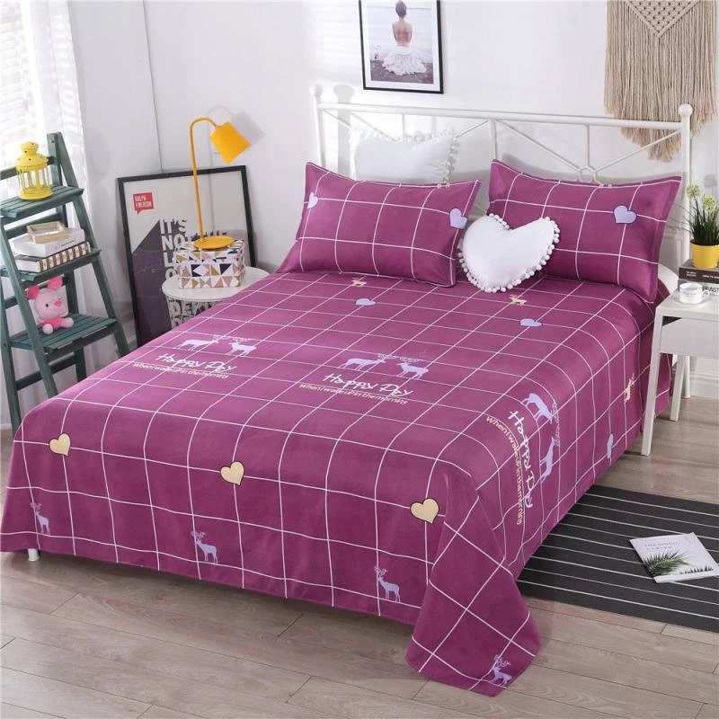 Home Textile Bed Sheet Modern Polyester Cotton Flat Sheets Bed Linens