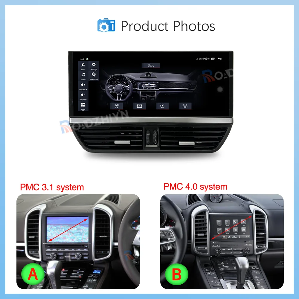 12.3inch Car Multimedia Video Player For Porsche Cayenne 2010-GPS Navigation Android12 Radio stereo 8+256G Carplay 4G Auto