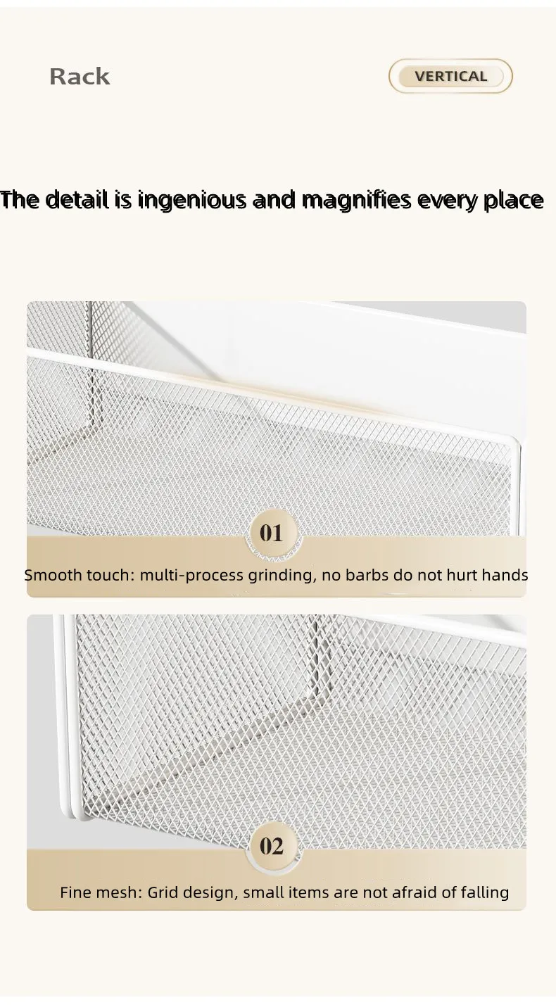 Description Picture 5 of itemHome Refrigerator Shelf Side Storage Magnetic Artifact Side Side Hanging Basket Basket Box Supplies Household Summary Holder