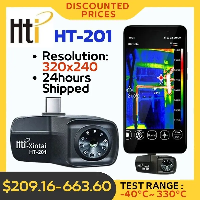 

HTI HT-201 охотничий тепловизор для смартфона Android Type-C инфракрасная тепловизионная камера промышленные инструменты для ремонта печатных плат