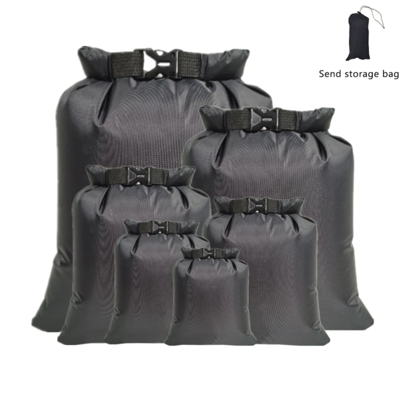 6Pcs Outdoor Bags 1.5/2.5/3/3.5/5/8L Waterproof Dry Bag Durable Tear-Resistant Camping Drifting Hiking Rafting Swimming Bag