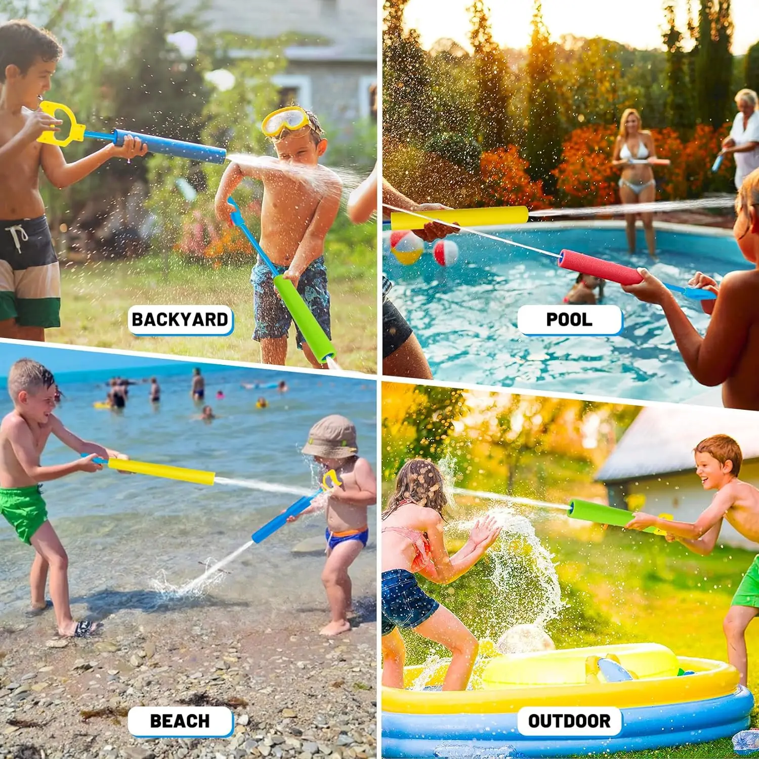 Foam Water Shooter, Water Guns Water Blaster for Swimming Pool Beach, Outdoor Water Squirt Gun Toys for Kids Adults-Color random 6