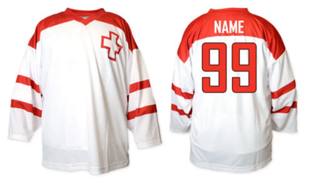 Team Switzerland Red White Ice Hockey Jersey Men's Embroidery Stitched  Customize Any Number And Name Jerseys - Ice Hockey Jerseys - AliExpress