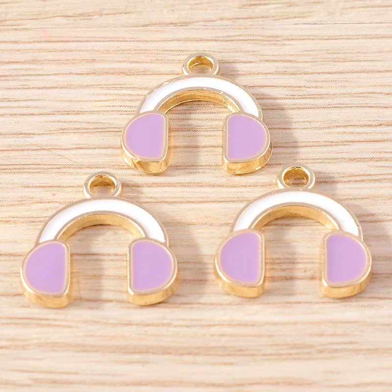 10 stücke Lila Farbe Nette Emaille Tier Eule Katze Vogel Charms Anhänger für Die DIY Ohrringe Halsketten Armbänder Schmuck Erkenntnisse – Detail 17