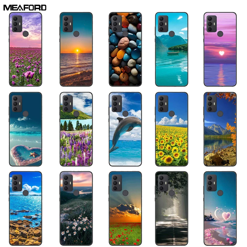 Premium Soft TPU Silicone Landscape Back Case - Universal Fit