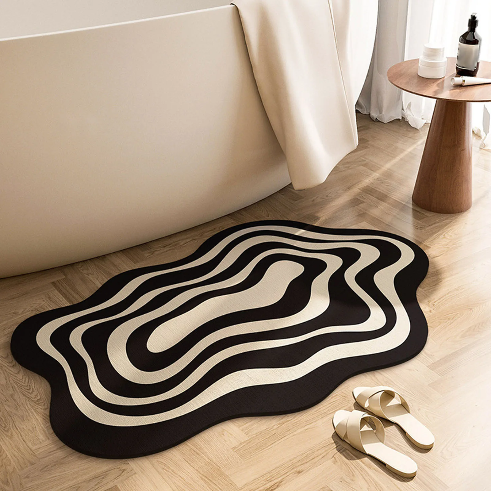 

Bathroom Shaped Rug Strong Water Absorption Soft Mat Diatom Ooze Antislip Quick Dry Carpet Galaxy