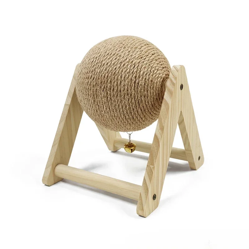 Pet Rabbit Cat Toy Scratching Ball Special Toy Wooden Grinding Claw Sisal Accessories Bunny Supplies Toys
