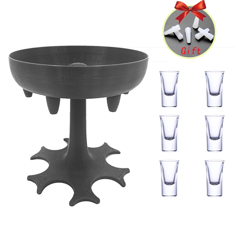 Elegant 6-Shot Liquor Dispenser & Holder for Parties and Gatherings