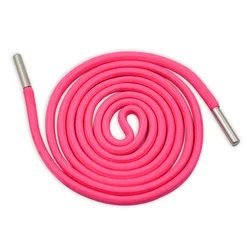 Braided Round Twisted Cord for Fashion and Craft Projects - 140CM, 5MM, Solid Color (Rose Red)