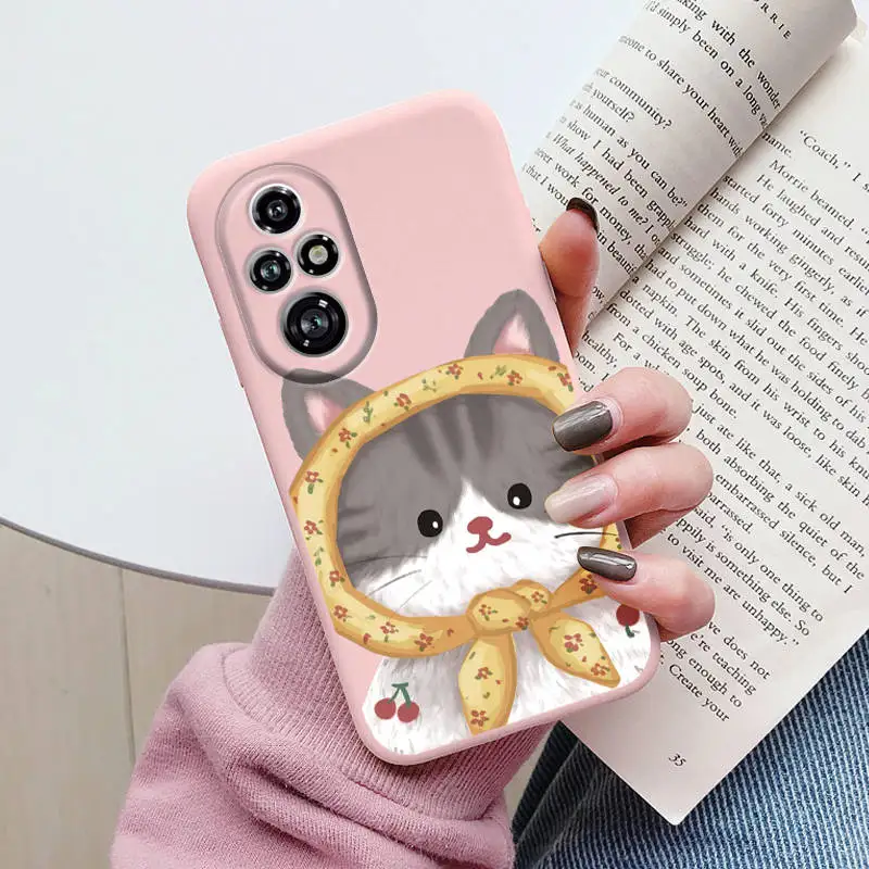 Cute Black Cat Cartoon Case - Soft Back Shell Cover