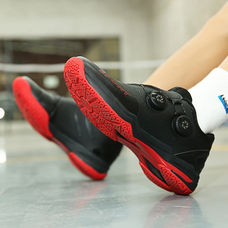 Professional Badminton Sneakers Anti-Slip Badminton Training Shoes Big Size 36-47 Tennis Shoes Breathable Unisex Athletic Shoes 4