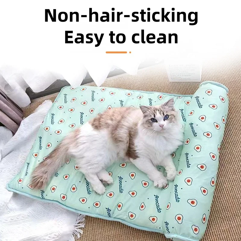 Cooling Dog Mat Breathable Pet Bed For Summer And Indoor Use_voghion.com