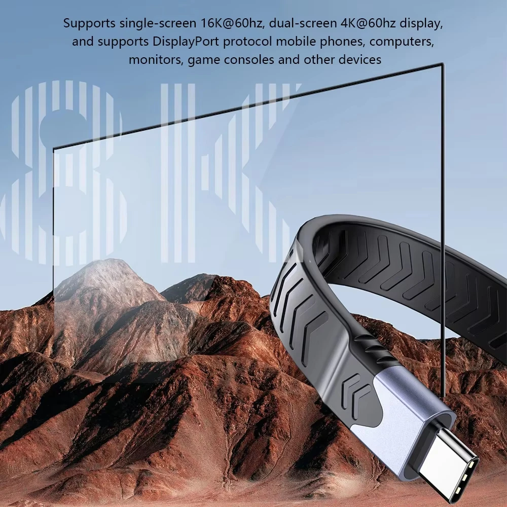 240W 고속 충전 케이블 USB-C to USB-C 썬더볼트 5/4/3 비디오 케이블 16k@60Hz 80Gbps 데이터 케이블 아이폰 16 삼성 호환