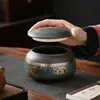 Creative Purple Sand Tea Canister Ceramic Seal Candy Jar Portable Coffee Beans Nut Medicinal Herb Storage Box Food Container New 1
