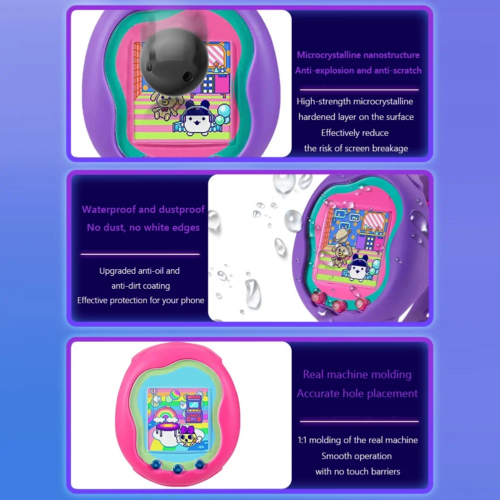 Screen Guard Protector Anti-Scratch PET/TPU Game Console Film Anti Fingerprint HD for Tamagotchi Uni Band Pet Accessories