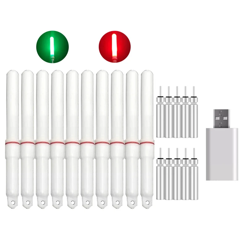 Fishing Light Stick 10pc/lot Red/Green Electric With Battery