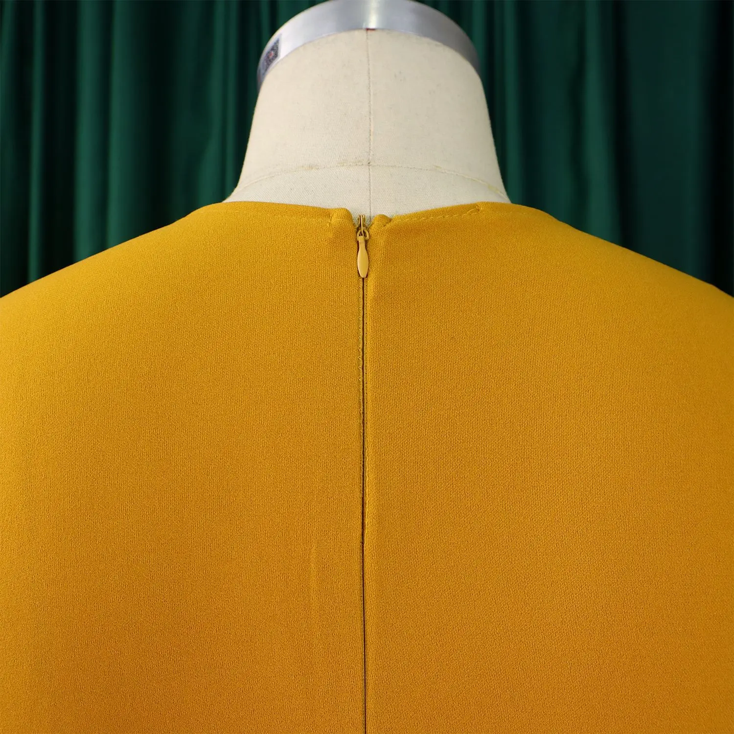 XIOCEAN Elegant Office Dresses Pleated for Woman Notched Collar Half Sleeve Belt Waisted Mid Calf Afircan Business New Robe