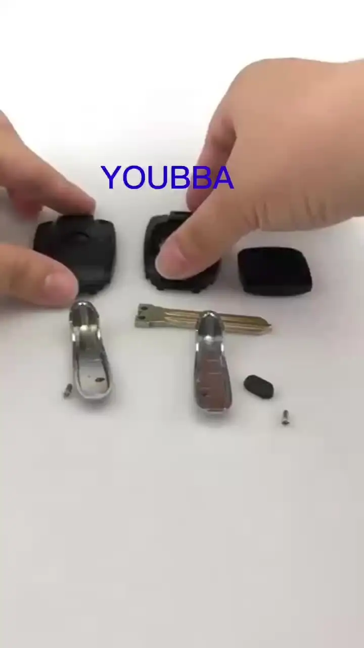 Custodia Chiave Telecomando Kuuleyn Per SsangYong Actyon, Kyron E Rexton – 2 Pulsanti, In ABS E Metallo, Nera - 2