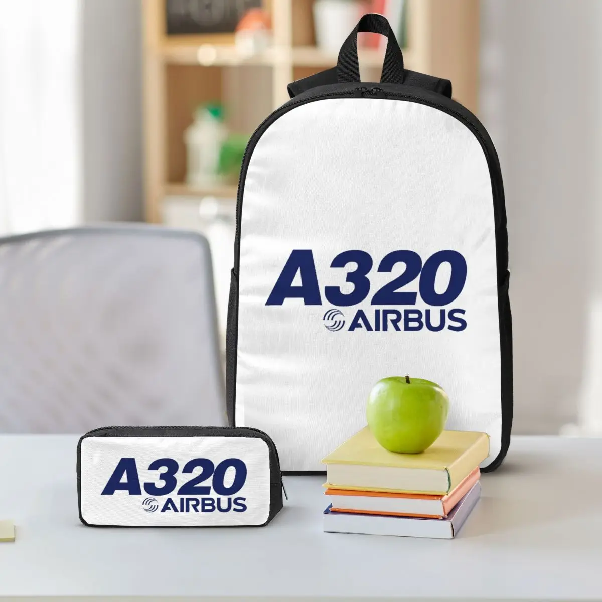 Airbus A320 Logo Backpack Student Boys Girls BookBag School Bag