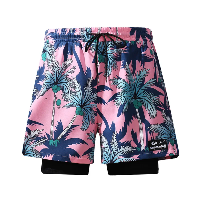 Swim Trunks Men Swimsuit New Swimming Trunks To Prevent Embarrassment Quick-drying Boxer Swimsuit Hot Spring Beach Pants Men's Summer Fashion