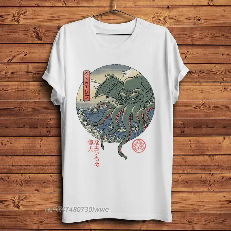 

Забавная Мужская футболка с японским укийоу из аниме «Великая старая рубашка», повседневная Праздничная футболка унисекс, уличная одежда