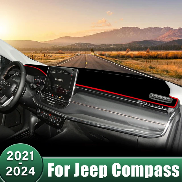 Black Car Dashboard Cover Mat Dash Pad Interior For Jeep Compass