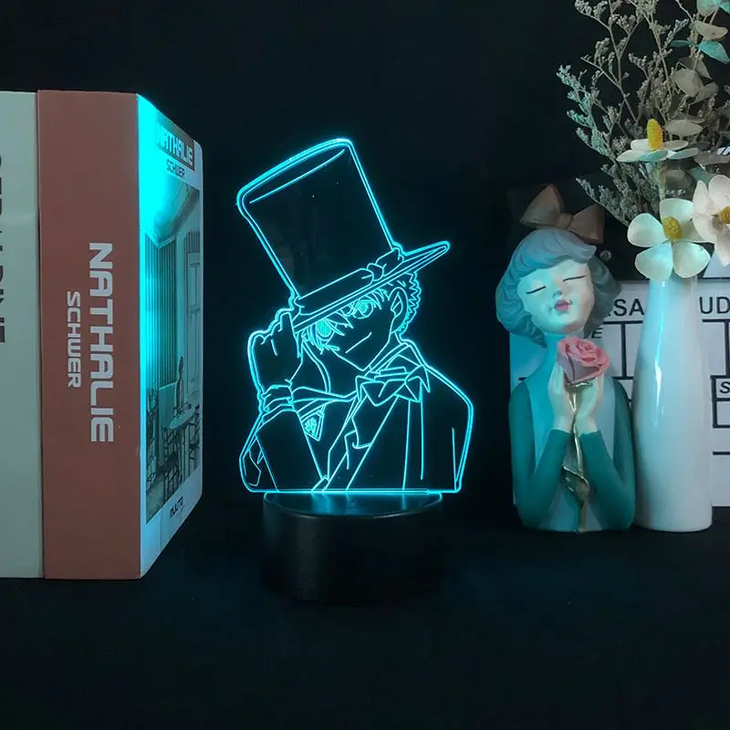 

The Phantom Thief Conan Fans 3D Night Light Anime for Bedroom Decor Cute Birthday Color Gift LED Lamp Manga Kid Love Present
