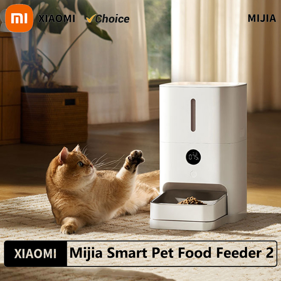 2025 Xiaomi Mijia Smart Pet Food Feeder 2 Dual Power Supply System 5L Large Capacity Moisture-Proof Locking Fresh LED Mi Home